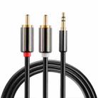 1m Gold Plated 3.5mm Jack to 2 x RCA Male Stereo Audio Cable - 1