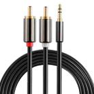 2m Gold Plated 3.5mm Jack to 2 x RCA Male Stereo Audio Cable - 1