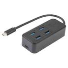 BYL-1901T 5 in 1 USB-C / Type-C to USB3.0x4+USB-C / Type-C HUB Adapter - 1