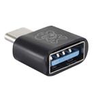 ENKAY Hat-Prince HC-8 Mini ABS USB 2.0 Female to USB-C / Type-C 3.1 Male Port Connector OTG Adapter(Black) - 1