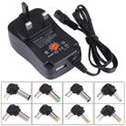 UK Plug Universal 30W Power Wall Plug-in Adapter with 5V 2.1A USB Port, Tips: 8 PCS, Cable Length: About 1.2m - 1
