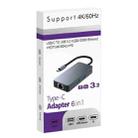BYL-2308 6 in 1 USB-C / Type-C to USB3.2 + Gigabit Internet + HDTV HUB Adapter (Dark Gray) - 7