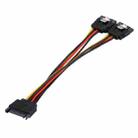20cm 15 Pin Male to 2 x 15 Pin Female SATA  Power Supply Extension Cable - 2