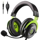 EKSA E900 Standard 3D Surround Gaming Wire-Controlled Head-mounted USB Luminous Gaming Headset with Microphone(Green) - 1