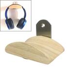 L-shaped Stainless Steel Patch + Solid Wood Wall-mounted Headset Holder - 1