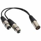 30cm 3 Pin XLR CANNON 1 Male to 2 Female Audio Connector Adapter Cable for Microphone / Audio Equipment - 1