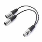 30cm 3 Pin XLR CANNON 1 Female to 2 Male Audio Connector Adapter Cable for Microphone / Audio Equipment - 1