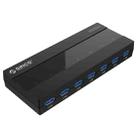 ORICO H727RK-U3 ABS High Speed 7 Ports USB 3.0 HUB with 12V Power Adapter for Laptops / Smartphones(Black) - 1