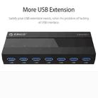 ORICO H727RK-U3 ABS High Speed 7 Ports USB 3.0 HUB with 12V Power Adapter for Laptops / Smartphones(Black) - 9