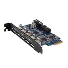 ORICO PVU3-5O2I USB3.0 * 5 + 20Pin Slot * 1 PCI Express Card for Desktop, 5Gbps Superspeed Data Transmission(Black) - 1