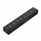 ORICO H7013-U3 ABS Material Desktop 7 Ports USB 3.0 HUB with 1m USB Cable(Black) - 1