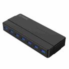 ORICO H7928-U3 ABS Material Desktop 7 Ports USB 3.0 HUB with 1m Cable(Black) - 1