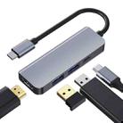 2008N 4 In 1 USB 3.0 x2 + HDMI + PD Multi-function Intelligent Type-C / USB-C HUB Docking Station - 1