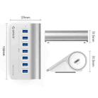 ORICO M3U7-G2 Aluminum Alloy 7-Port USB 3.2 Gen2 10Gbps HUB with 1m Cable (Silver) - 2