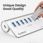 ORICO M3U7-G2 Aluminum Alloy 7-Port USB 3.2 Gen2 10Gbps HUB with 1m Cable (Silver) - 6