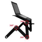 Portable 360 Degree Adjustable Foldable Aluminium Alloy Desk Stand with Mouse Pad for Laptop / Notebook, without CPU Fans(Black) - 3