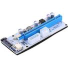 USB 3.0 PCI-E Express 1x to 16x PCI-E Extender Riser Card Adapter 15 Pin SATA Power with 60cm USB Cable(Blue) - 2