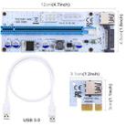 USB 3.0 PCI-E Express 1x to 16x PCI-E Extender Riser Card Adapter 15 Pin SATA Power with 60cm USB Cable(Blue) - 4