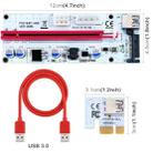 PCE164P-N06 VER008S USB 3.0 PCI-E Express 1x to 16x PCI-E Extender Riser Card Adapter 15 Pin SATA Power 6 Pin + 4 Pin Power Supply Port with 60cm USB Cable(Red) - 4