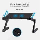 Portable 360 Degree Adjustable Foldable Aluminium Alloy Desk Stand with Double CPU Fans & Mouse Pad for Laptop / Notebook, Desk Size: 420mm x 260mm (Red) - 9