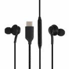 USB-C / Type-C Interface In-ear Woven Wire-controlled Earphone for Samsung Phones, Cable Length: 1.1m (Black) - 1