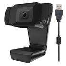 HXSJ A870 480P Pixels HD 360 Degree WebCam USB 2.0 PC Camera with Microphone for Skype Computer PC Laptop, Cable Length: 1.4m(Black) - 1