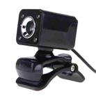 A862 360 Degree Rotatable 480P WebCam USB Wire Camera with Microphone & 4 LED lights for Desktop Skype Computer PC Laptop, Cable Length: 1.4m - 2