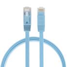 0.5m CAT6 Ultra-thin Flat Ethernet Network LAN Cable, Patch Lead RJ45 (Blue) - 1