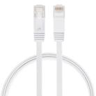0.5m CAT6 Ultra-thin Flat Ethernet Network LAN Cable, Patch Lead RJ45 (White) - 1