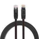 1.8m CAT6 Ultra-thin Flat Ethernet Network LAN Cable, Patch Lead RJ45 (Black) - 1