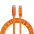 2m CAT6 Ultra-thin Flat Ethernet Network LAN Cable, Patch Lead RJ45 (Orange) - 1