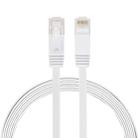 2m CAT6 Ultra-thin Flat Ethernet Network LAN Cable, Patch Lead RJ45 (White) - 1