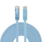 10m CAT6 Ultra-thin Flat Ethernet Network LAN Cable, Patch Lead RJ45 (Blue) - 1