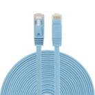 15m CAT6 Ultra-thin Flat Ethernet Network LAN Cable, Patch Lead RJ45 (Blue) - 1