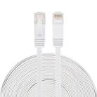15m CAT6 Ultra-thin Flat Ethernet Network LAN Cable, Patch Lead RJ45 (White) - 1