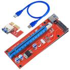 USB 3.0 PCI-E Express 1x to 16x PCI-E Extender Riser Card Adapter 15 Pin SATA Power with USB Cable - 1