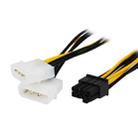 18cm Y Shape 8 Pin PCI Express to Dual 4 Pin Molex Graphics Card Power Cable - 3