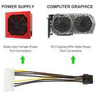 18cm Y Shape 8 Pin PCI Express to Dual 4 Pin Molex Graphics Card Power Cable - 4