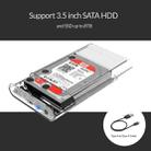 ORICO 3139C3 3.5 inch SATA HDD USB 3.1 Type-C External Hard Drive Enclosure Storage Case(Transparent) - 6
