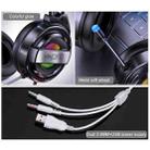 YINDIAO Q3 USB + Dual 3.5mm Wired E-sports Gaming Headset with Mic & RGB Light, Cable Length: 1.67m(White) - 11