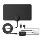 AN-1001 5dBi/25dBi Indoor  HDTV Antenna with Dual-side Sticker, VHF170-230/UHF470-862MHz(Black) - 1