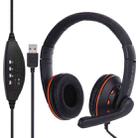 OVLENG Q5 Stereo Headset with Mic & Volume Control Key for Computer, Cable Length: 2m(Orange) - 1