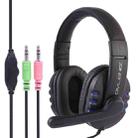 OVLENG X6 Stereo Headset with Mic & 3.5mm Plug & Volume Control Key for Computer, Cable Length: 1.8-2m(Blue) - 1