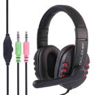 OVLENG X6 Stereo Headset with Mic & 3.5mm Plug & Volume Control Key for Computer, Cable Length: 1.8-2m(Red) - 1