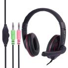 OVLENG X10 Stereo Headset with Mic & 3.5mm Plug & Volume Control Key for Computer, Cable Length: 1.8-2m(Red) - 1