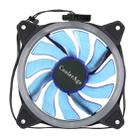 Color LED 12cm 3pin Computer Components Chassis Fan Computer Host Cooling Fan Silent Fan Cooling, with Power Connection Cable & Blue Light(Blue) - 1
