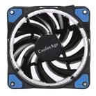 Color LED 12cm 4pin Computer Components Chassis Fan Computer Host Cooling Fan Silent Fan Cooling with Blue Light(Blue) - 1