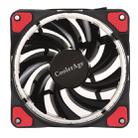 Color LED 12cm 4pin Computer Components Chassis Fan Computer Host Cooling Fan Silent Fan Cooling with Red Light(Red) - 1