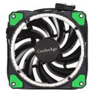 Color LED 12cm 3pin Computer Components Chassis Fan Computer Host Cooling Fan Silent Fan Cooling, with Power Connection Cable & Green Light(Green) - 1