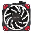 Color LED 12cm 3pin Computer Components Chassis Fan Computer Host Cooling Fan Silent Fan Cooling, with Power Connection Cable & Red Light(Red) - 1